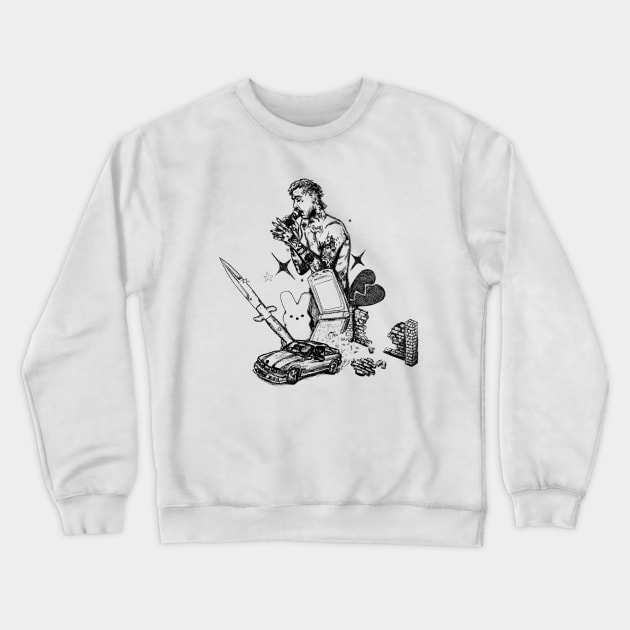 Lil Peep Sketch Collage Crewneck Sweatshirt by thatyoungYorkie